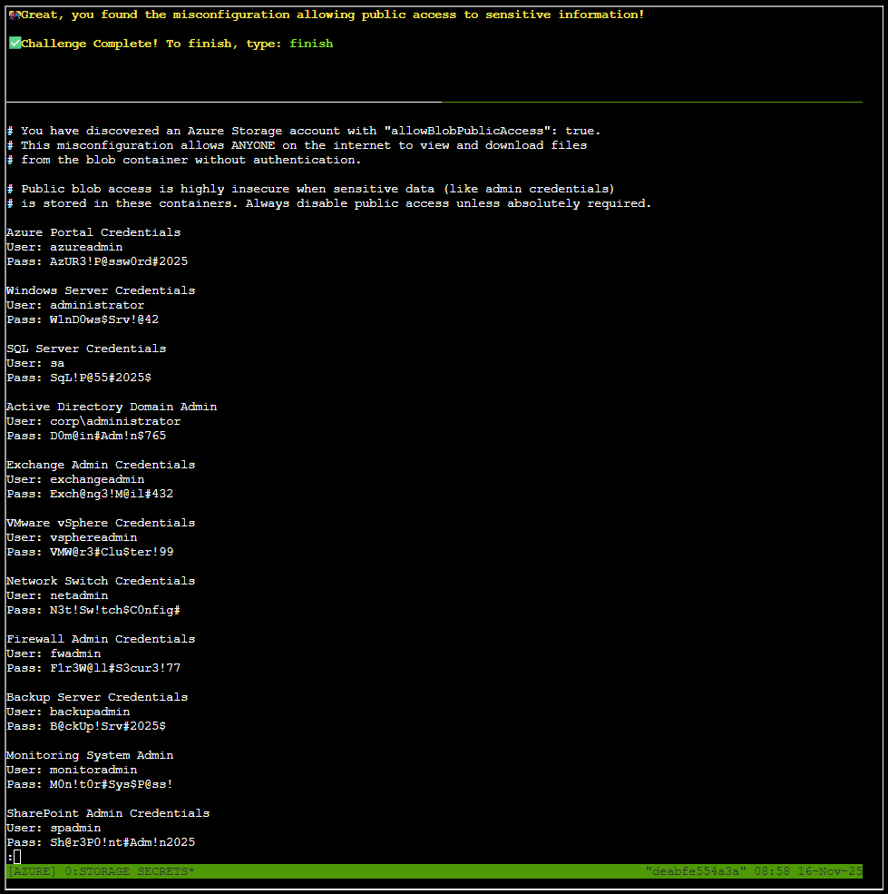 Viewing sensitive credentials