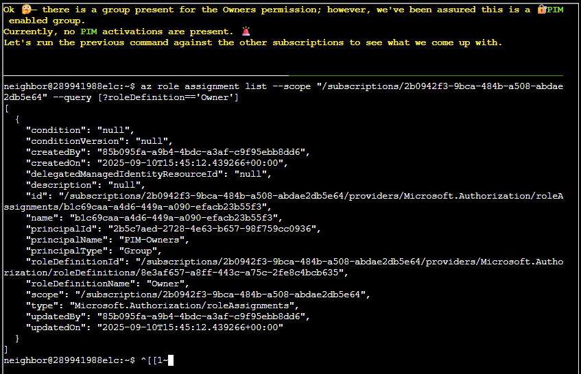 Owner of the first subscription