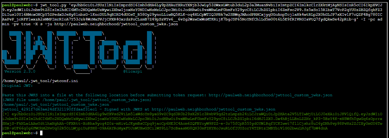 Creating a new token