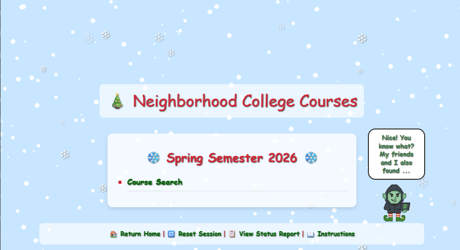 Enabled course search