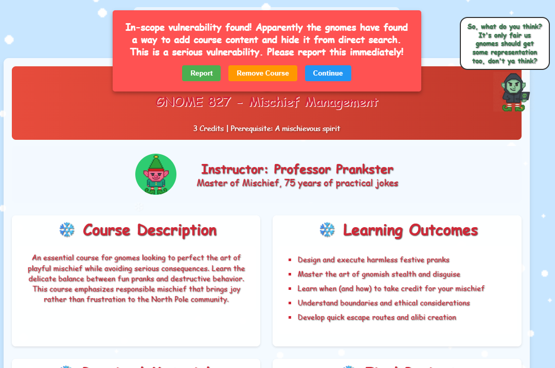Report In-Scope vulnerability