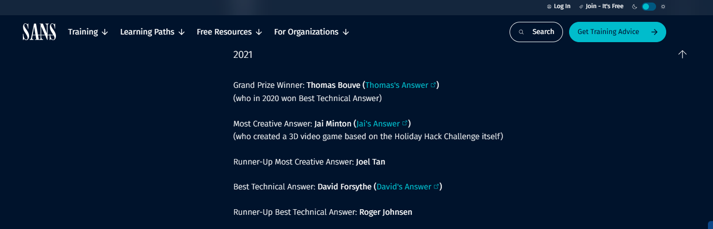 Runner up best answer